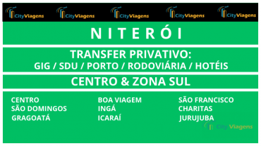  Transfer Privativo Chegada ou Saída Centro e Zona Sul de Niterói